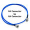 NK Konektor ke NK Konektor Kabel RF koaksial biru semua tembaga Suhu tinggi Frekuensi tinggi komunikasi sinyal pria