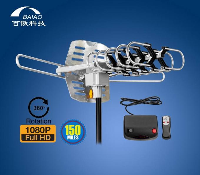 Bermotor Yagi UHF Amplified Digital HDTV Antena Dengan Rotasi 360 Derajat 0