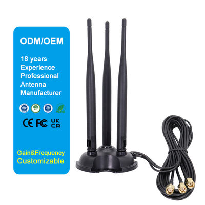 Antena WiFi Omni Gain Tinggi Pita Ganda 2.4G 5.8G, Antena Omni 8dBi untuk Router WiFi dan Kartu Jaringan Nirkabel