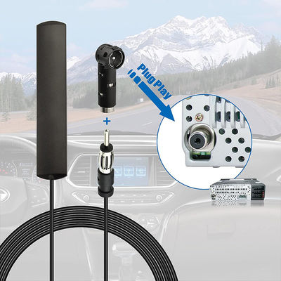 DIN Plug Adhesive Patch Mobil Disembunyikan AM FM Radio Antenna untuk Kendaraan Truk Stereo Head Unit Penerima