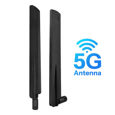 Antenna 12dbi 5g dengan keuntungan tinggi sma Bendable 600-6000Mhz mengirimkan sinyal stabil Omni 5G Antenna untuk Wireless Mobile Router