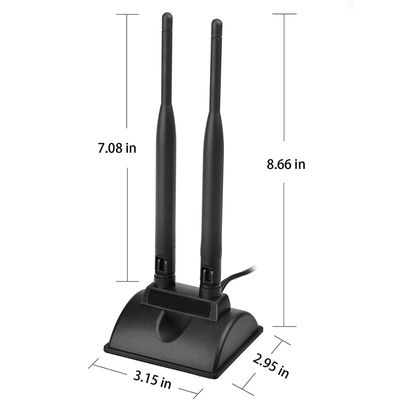 2.4GHz 5GHz Dual Band Aerial Wireless WiFi Communication Antenna SMA Magnet Base untuk PCI-E Network Card USB Adapter Router