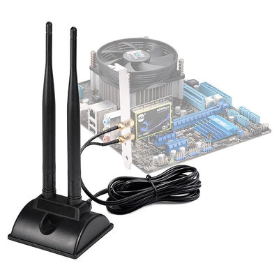 2.4GHz 5GHz Dual Band Aerial Wireless WiFi Communication Antenna SMA Magnet Base untuk PCI-E Network Card USB Adapter Router