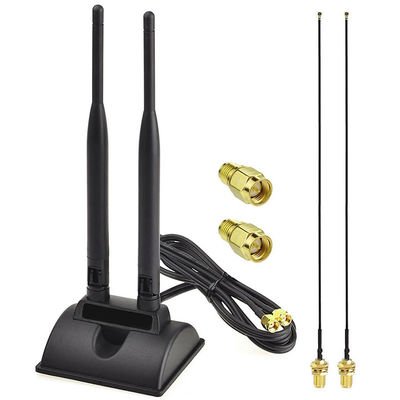 2.4GHz 5GHz Dual Band Aerial Wireless WiFi Communication Antenna SMA Magnet Base untuk PCI-E Network Card USB Adapter Router