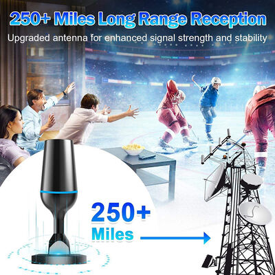 Long-Range Indoor Digital TV Antenna 4K 1080p HDTV Antenna for All Smart TVs Supports Local Channels Made of Plastic