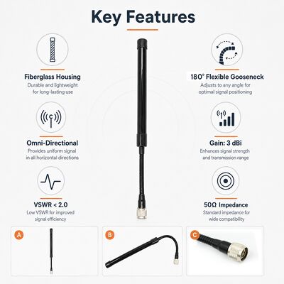 Antena Taktis CS 433-510MHz Gain Tinggi Antena Radio Dua Arah untuk UV-K5 UV-K58 UV-K6 dan Radio Dua Arah Genggam Lainnya