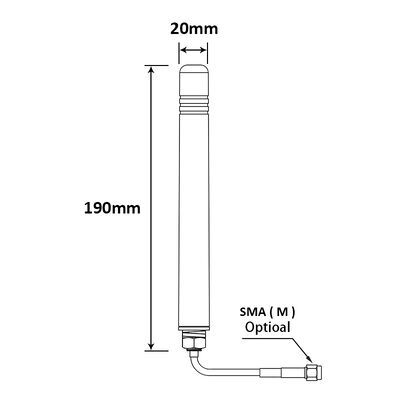 Desain Baru Outdoor IP68 Waterproof Screw Mount Cabinet Antenna High Gain 5G 4G LTE GSM 3G Full Band Omni Cellular Antenna Karet