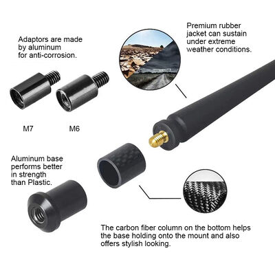 Optimalisasi Universal CB Karet Pickup Truck Radio Antenna Penggantian dengan Frequency Range 7-50MHz 5dBi Gain Premium Car Antenna