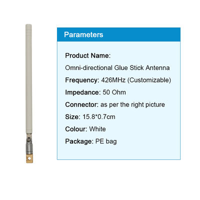 426MHz Omni-directional Glue Stick Antenna Adjustable 50 Ohm Rod Aerial untuk Smart Home Security Alarm IoT Equipment