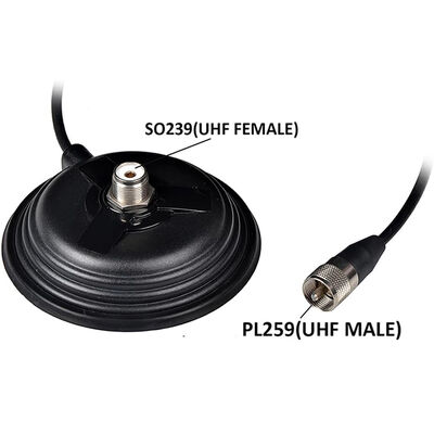 Basis Magnet Antena Radio Mobil Cangkir Isap Besar 11CM, Dudukan Magnet Kekuatan Tarik Tinggi 30,8 Lbs untuk Antena Radio Ham VHF UHF HF