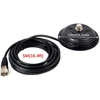 Basis Magnet Antena Radio Mobil Cangkir Isap Besar 11CM, Dudukan Magnet Kekuatan Tarik Tinggi 30,8 Lbs untuk Antena Radio Ham VHF UHF HF