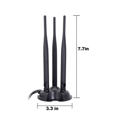 Antena WiFi Omni Gain Tinggi Pita Ganda 2.4G 5.8G, Antena Omni 8dBi untuk Router WiFi dan Kartu Jaringan Nirkabel