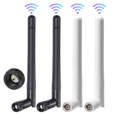 Antena wifi dual band 2.4GHz 5.8GHz antena komunikasi nirkabel karet dengan sudut kanan antena 3dBi SMA laki-laki