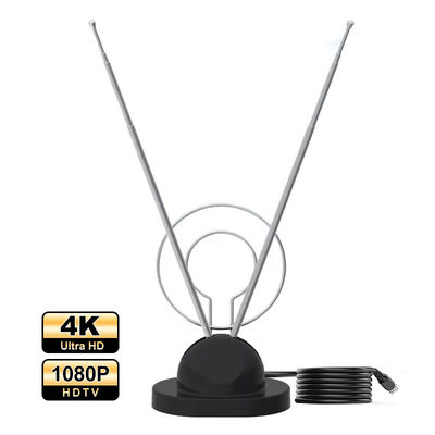 Indoor high gain hf/vhf/uhf TV Antenna multi-band 4k gratis digital telescopic Aerial Signal Booster Digital Home TV Antenna