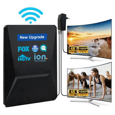 Antena HDTV Pintar Baru Peningkatan Digital HD 4K 1080P Diperkuat Jarak Jauh 30dbi UHF Saluran Gratis Udara Luar Ruangan Plastik